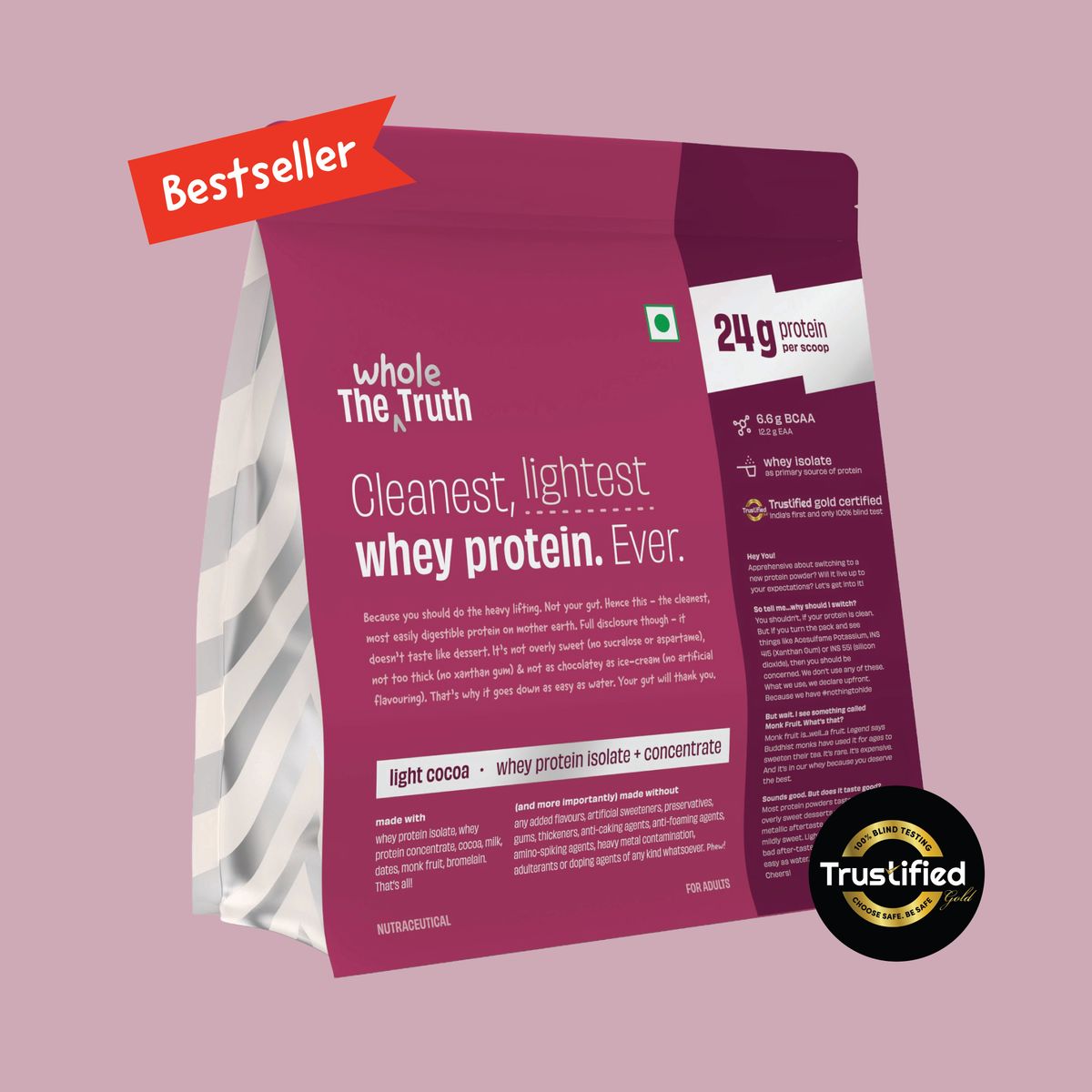 The Whole Truth 24 grams Whey proteins | Light coca