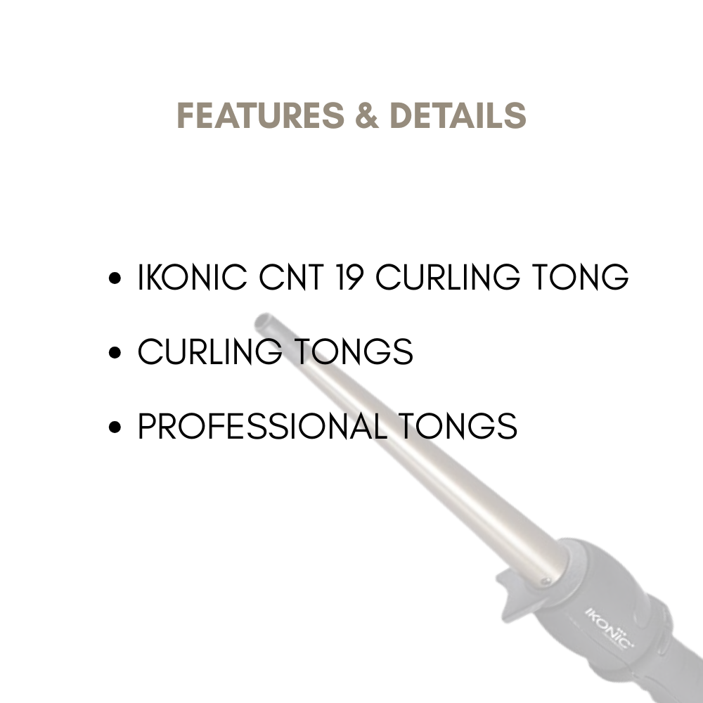 Ikonic Conical Tong - Cnt 19 Black