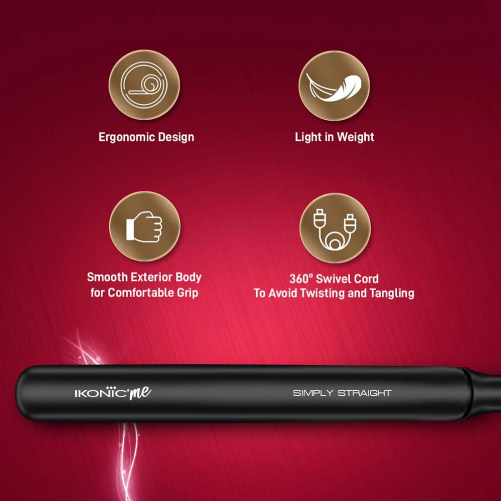 Ikonic Hair Straightener Simply Straight Black