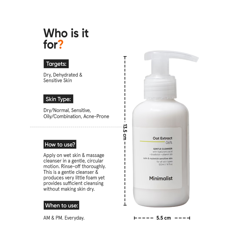Minimalist Oat Extract 06% Cleanser 120ml