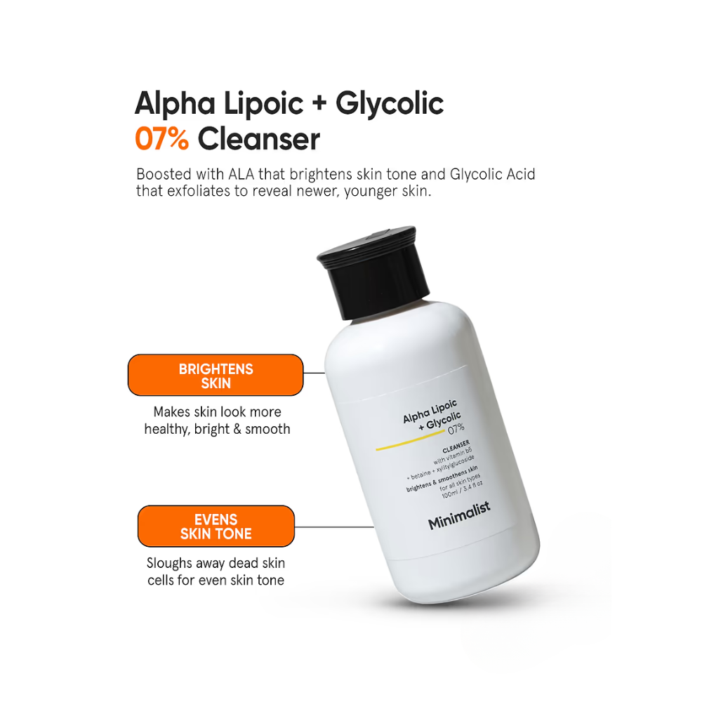 Minimalist Alpha Lipoic + Glycolic 07% Face Cleanser 100ml