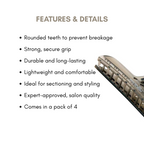 Ikonic Butterfly Clips Set of 4 (Pack of 2)