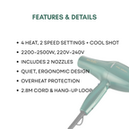 Ikonic Hair Dryer Pro 2500 Emerald