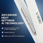 Ikonic Professional Vibe + Hair Straightener (White)