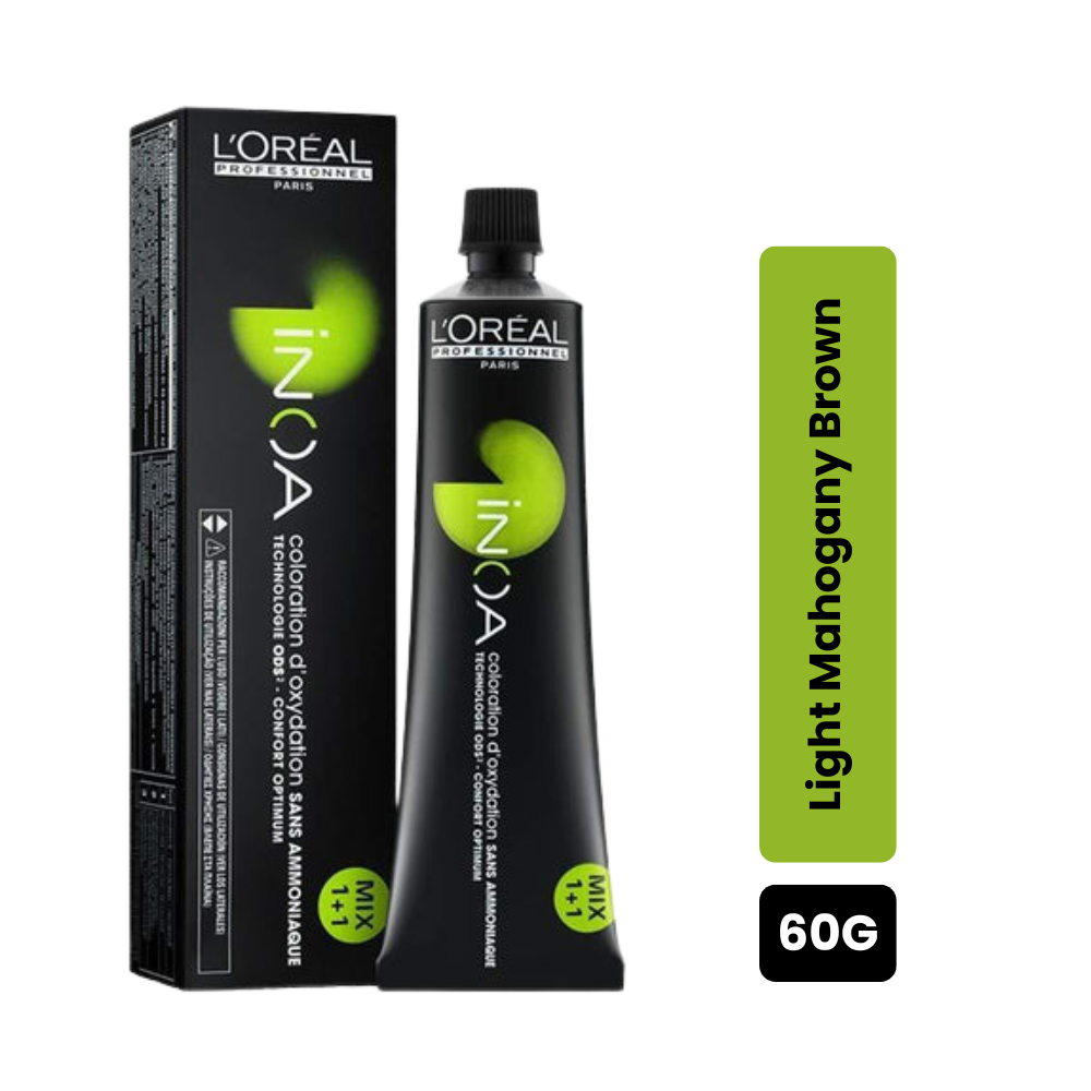 Loreal Inoa Ammonia Free Hair Color 60G 5.25 Light Mahogany Brown_565