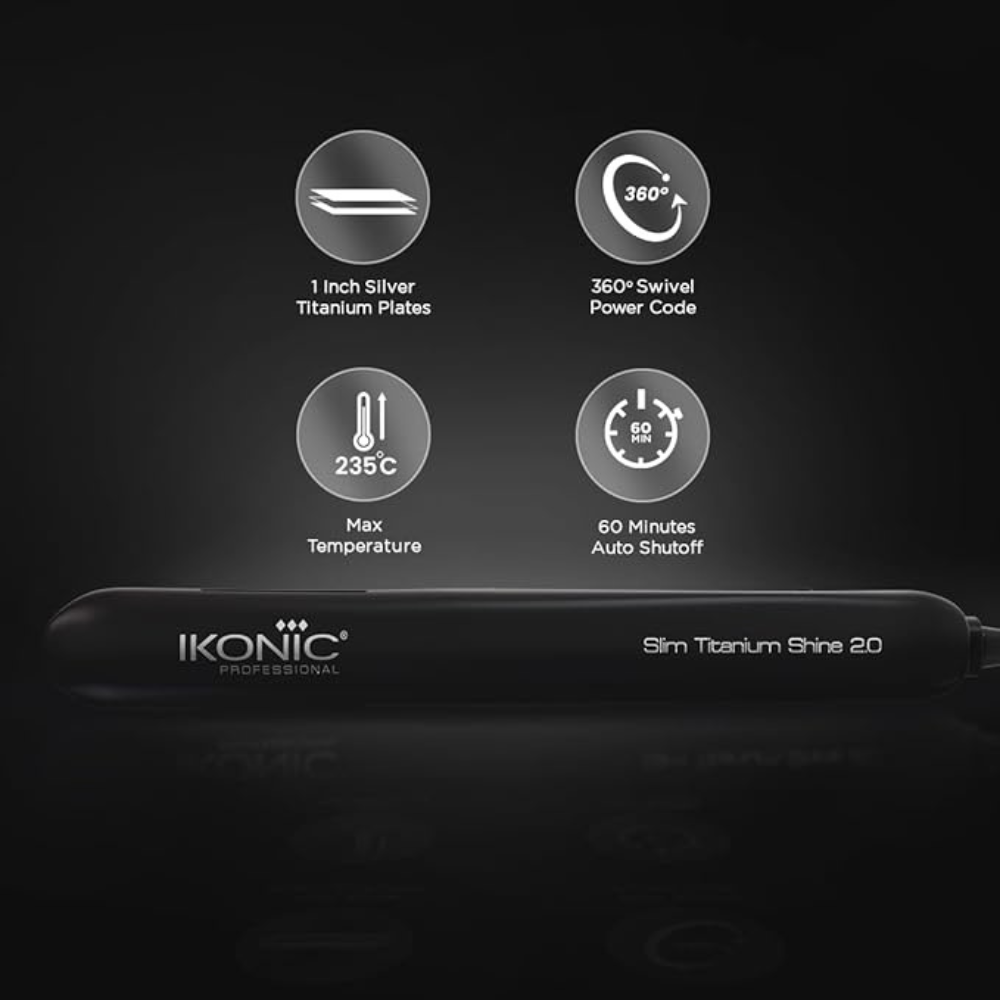 Ikonic Slim Titanium Shine Straightener 3.0