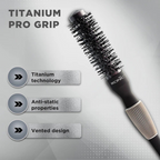 Ikonic Titanium Pro Grip Hair Brush - 25mm