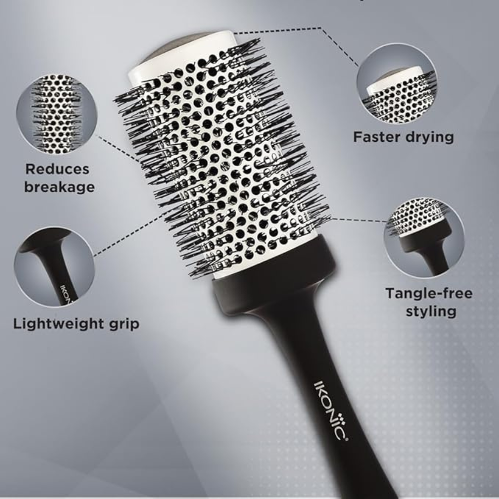 Ikonic Blow Dry Brush Black And Grey BdB 52