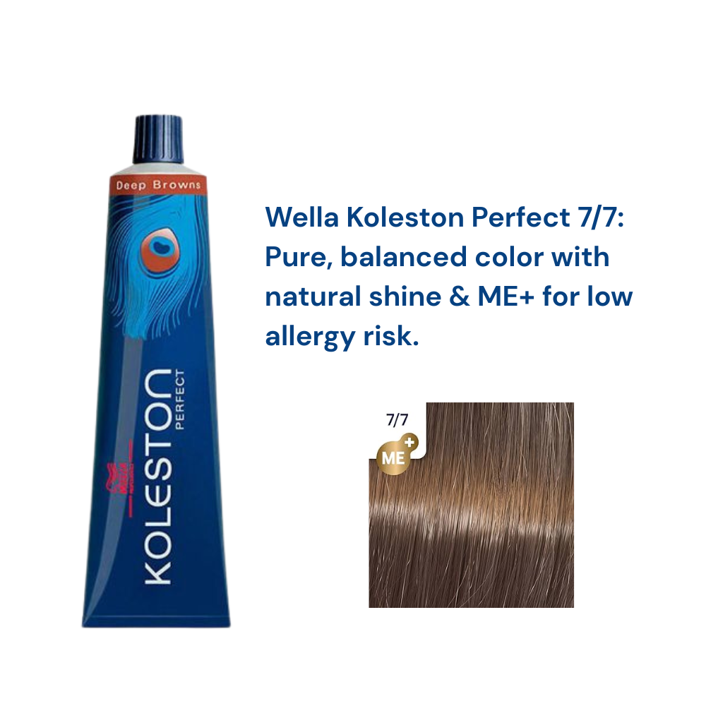 Wella Professionals Koleston Perfect Deep Brown Hair Color 7/7 Colorant Tube 60G