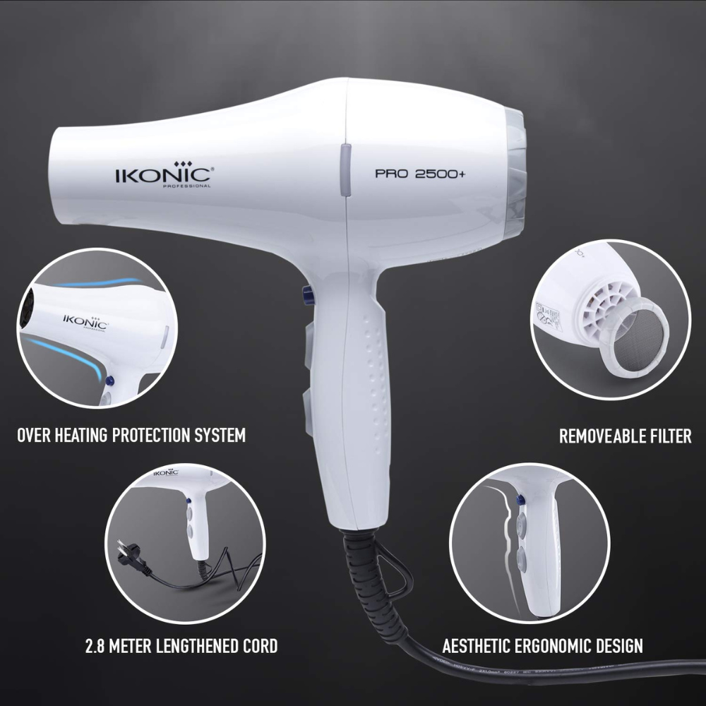Ikonic Hair Dryer Pro 2500+White