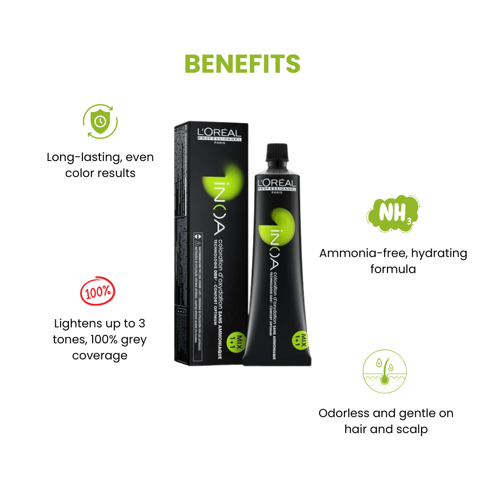 Loreal Inoa Ammonia Free Hair Color 60G 5.25 Light Mahogany Brown_565