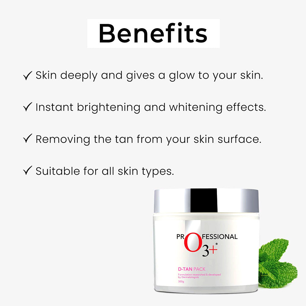 O3+ D-Tan Pack for Instant Tan Removal 300Ml
