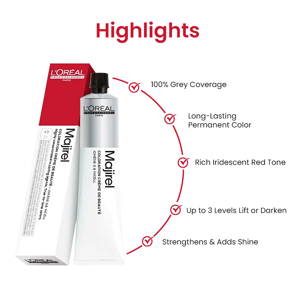 Loreal Majirouge 6.62 Dark Blonde With Iridescent Red 50 Ml