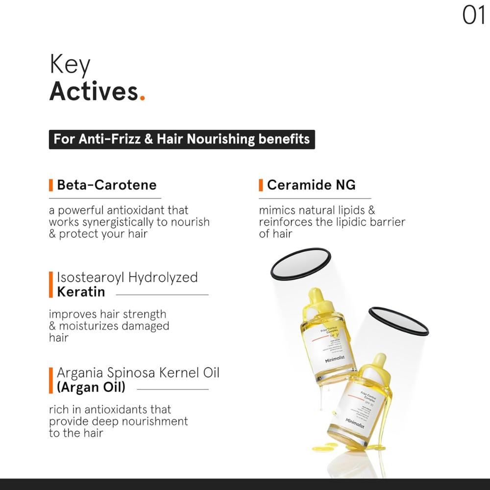 MINIMALIST FRIZZ CONTROL COMPLEX SPF 30 HAIR SERUM 50ML