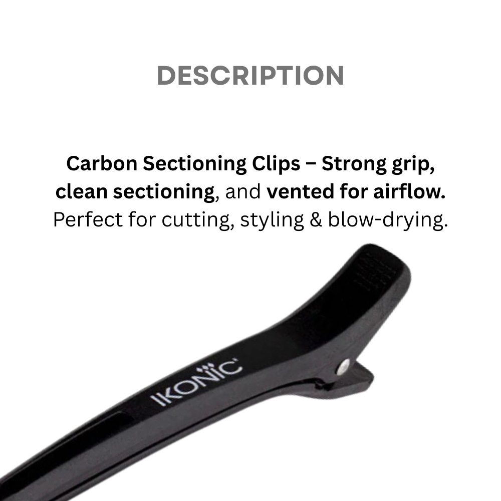 Ikonic Section Clips - Pack Of 6 Black