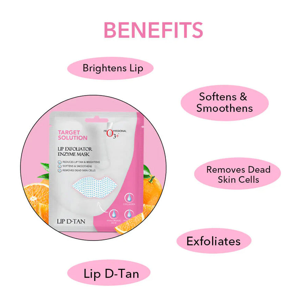 O3+ Lip Exfoliator Enzyme Mask 5g- Pack of 3