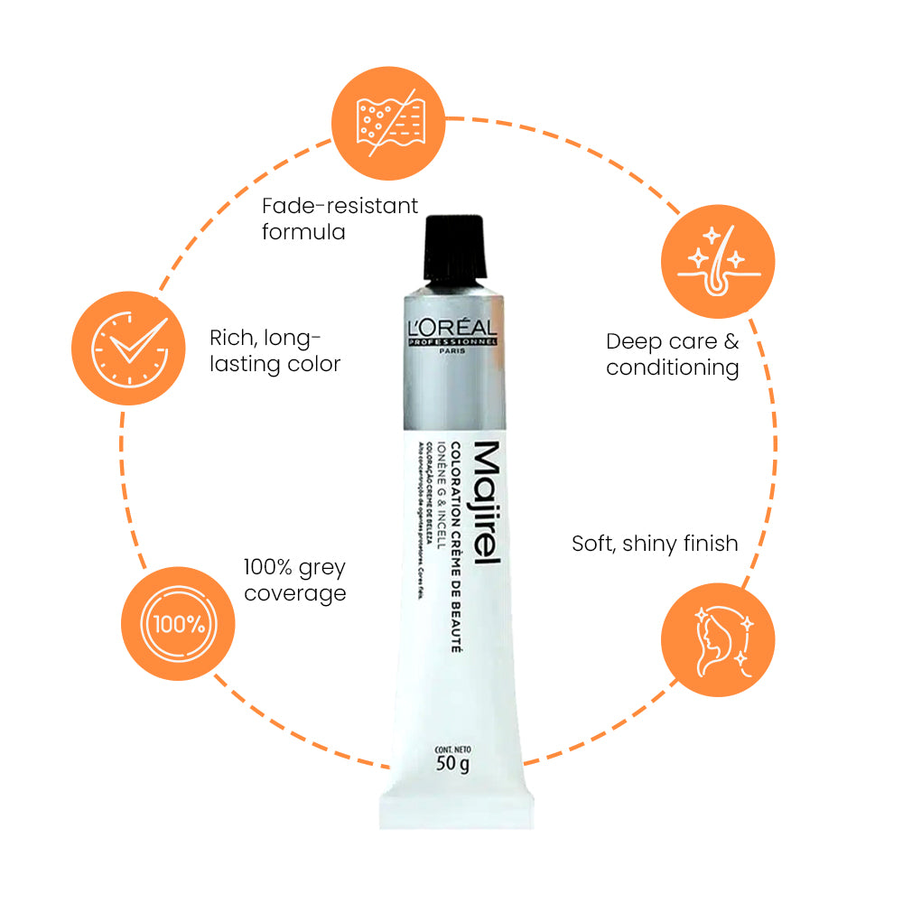 Loreal Majirel 6.45 Dark Blondee With Mahogany Copper 50Ml