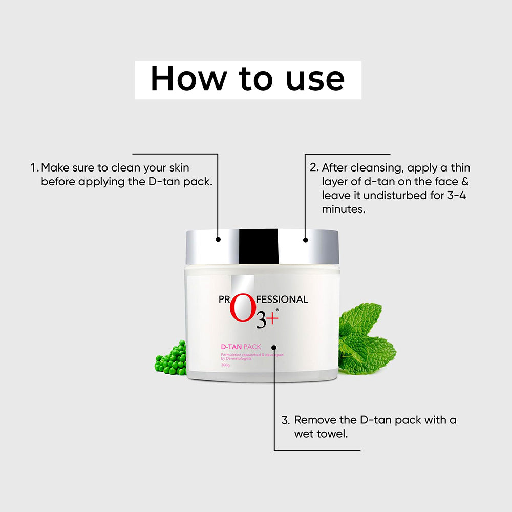 O3+ D-Tan Pack for Instant Tan Removal 300Ml