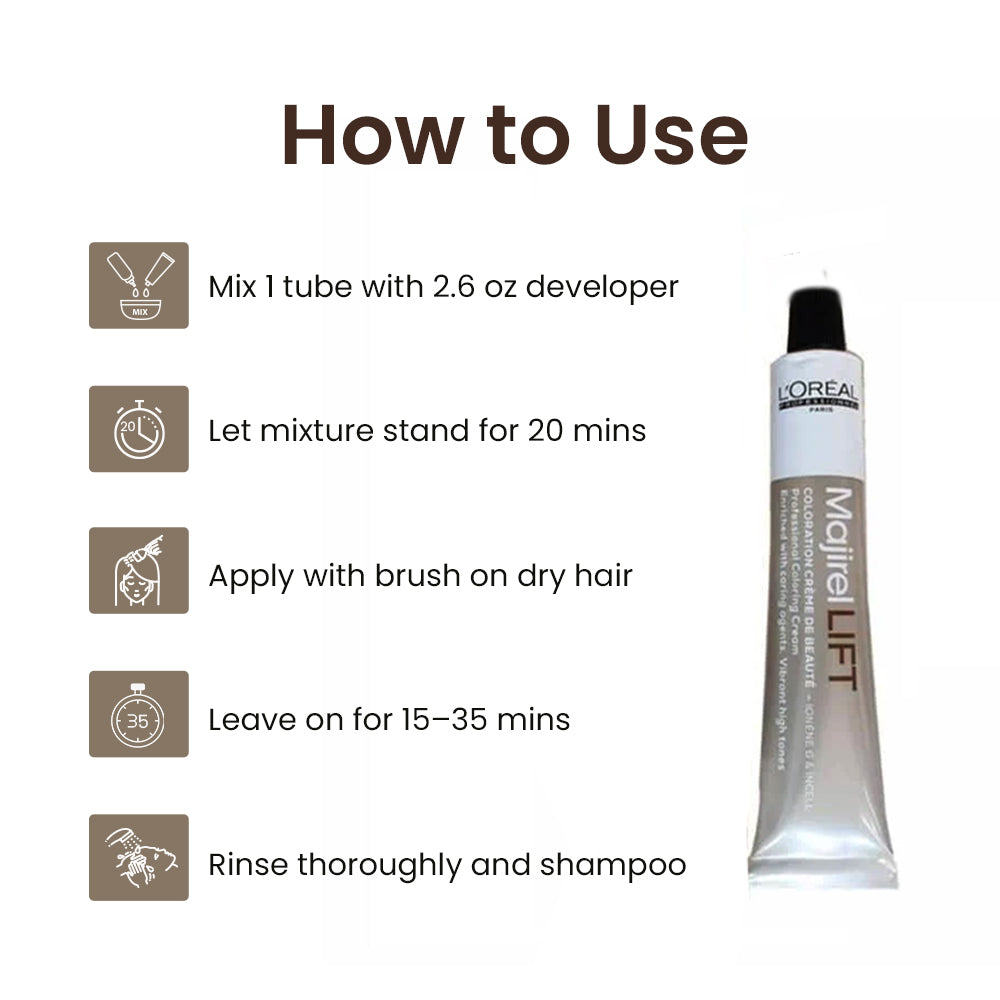 Loreal Professionnel Majirel Lift 12.7 Matte Very Light Brown 50gm