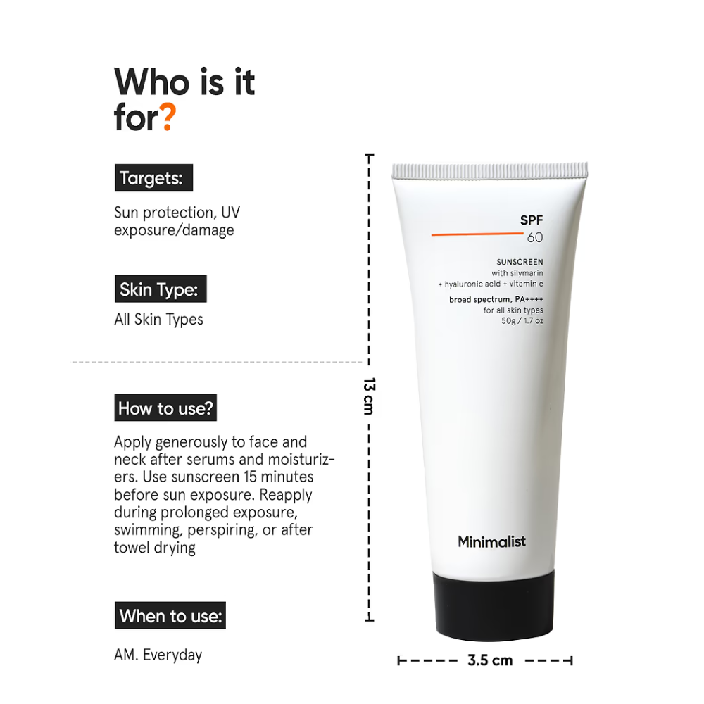 MINIMALIST SPF 60 SUNSCREEN 50GM