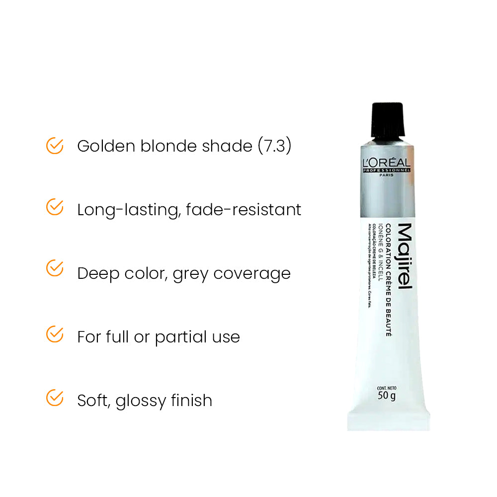 Loreal Majirel 7.3 Blonde With Gold 50Ml