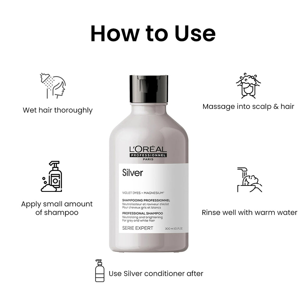 Loreal Silver Magnesium Shampoo 300Ml
