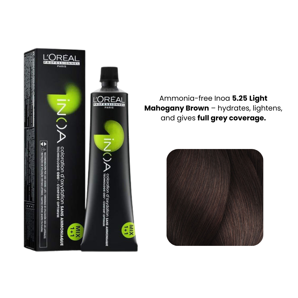 Loreal Inoa Ammonia Free Hair Color 60G 5.25 Light Mahogany Brown_565