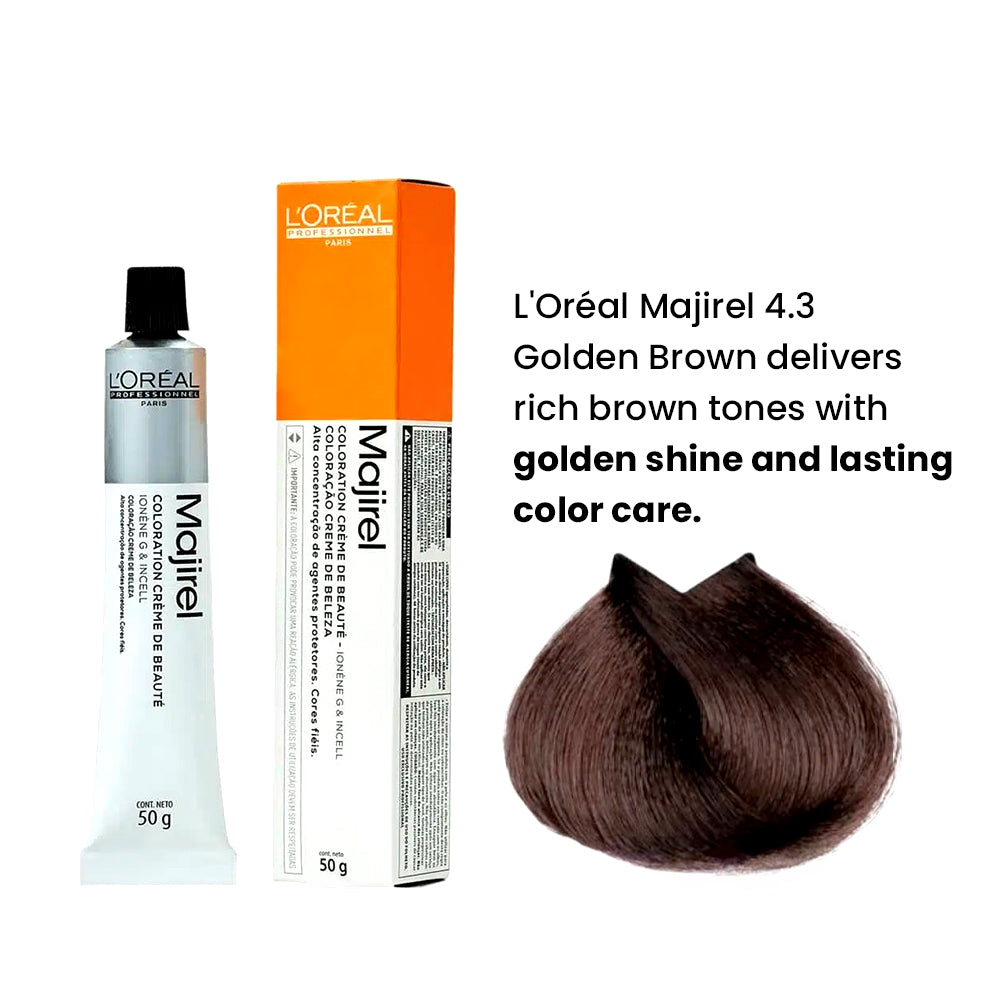 Loreal Majirel 4.3 Brown With Intense Gold 50Ml