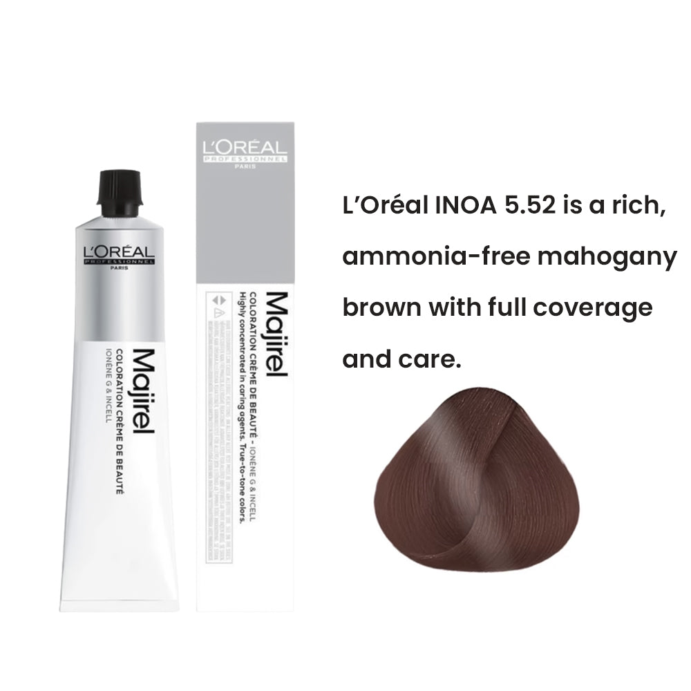 Loreal Majirel 5.52 Light Brown With Iridescent Mahogany 50Ml