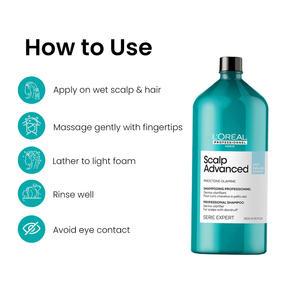 Loreal Professionnel Scalp Advanced Anti Dandruff Shampoo 1500ML