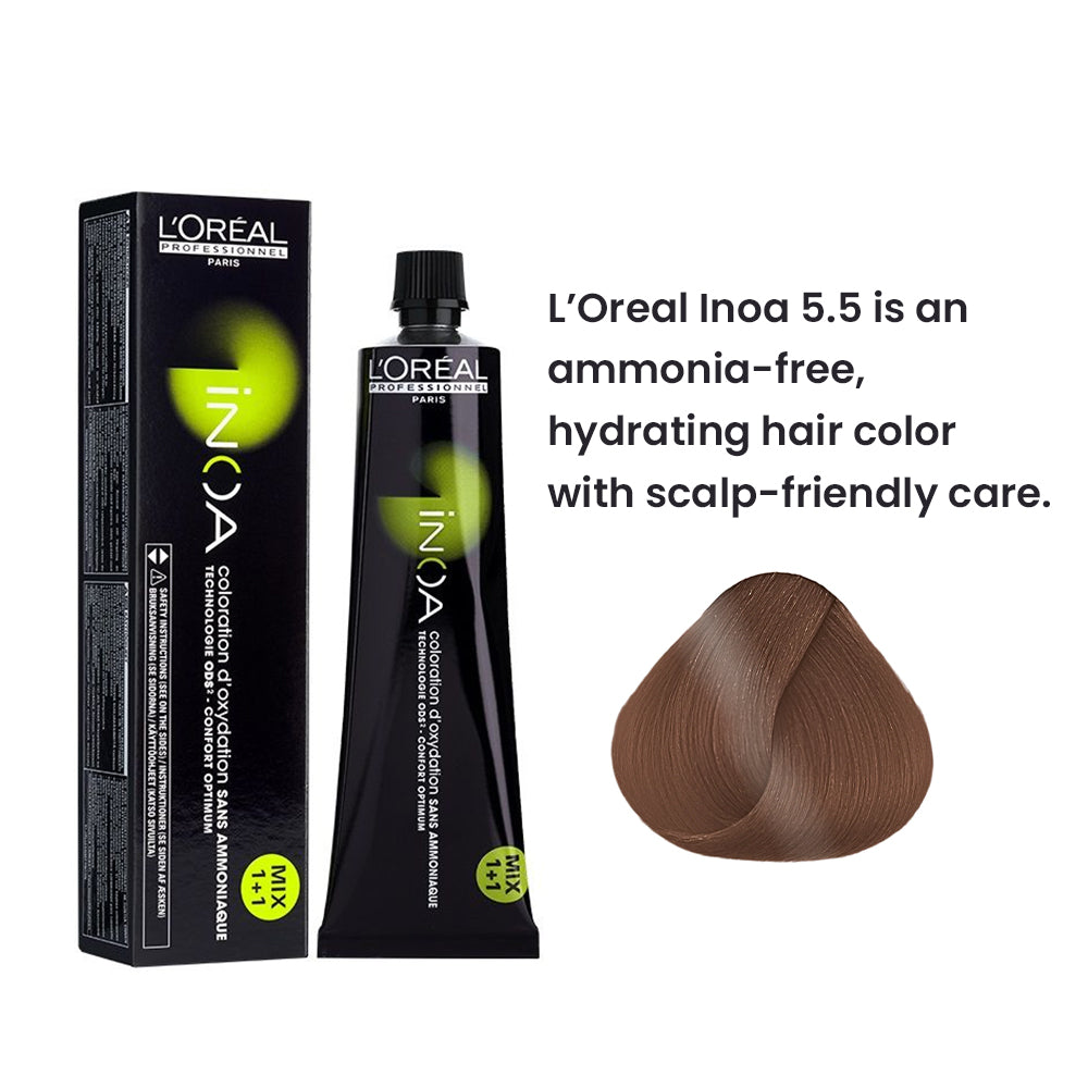 Loreal Inoa 5.5 Hair Color Light Mahogany Brown 60gm