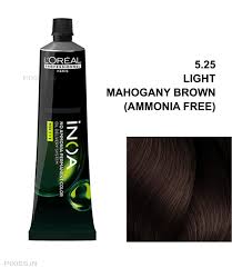 Loreal inoa hair color  5.25 (Light Iridescent Mahogany Brown) Ammonia-Free Hair Color, 60g