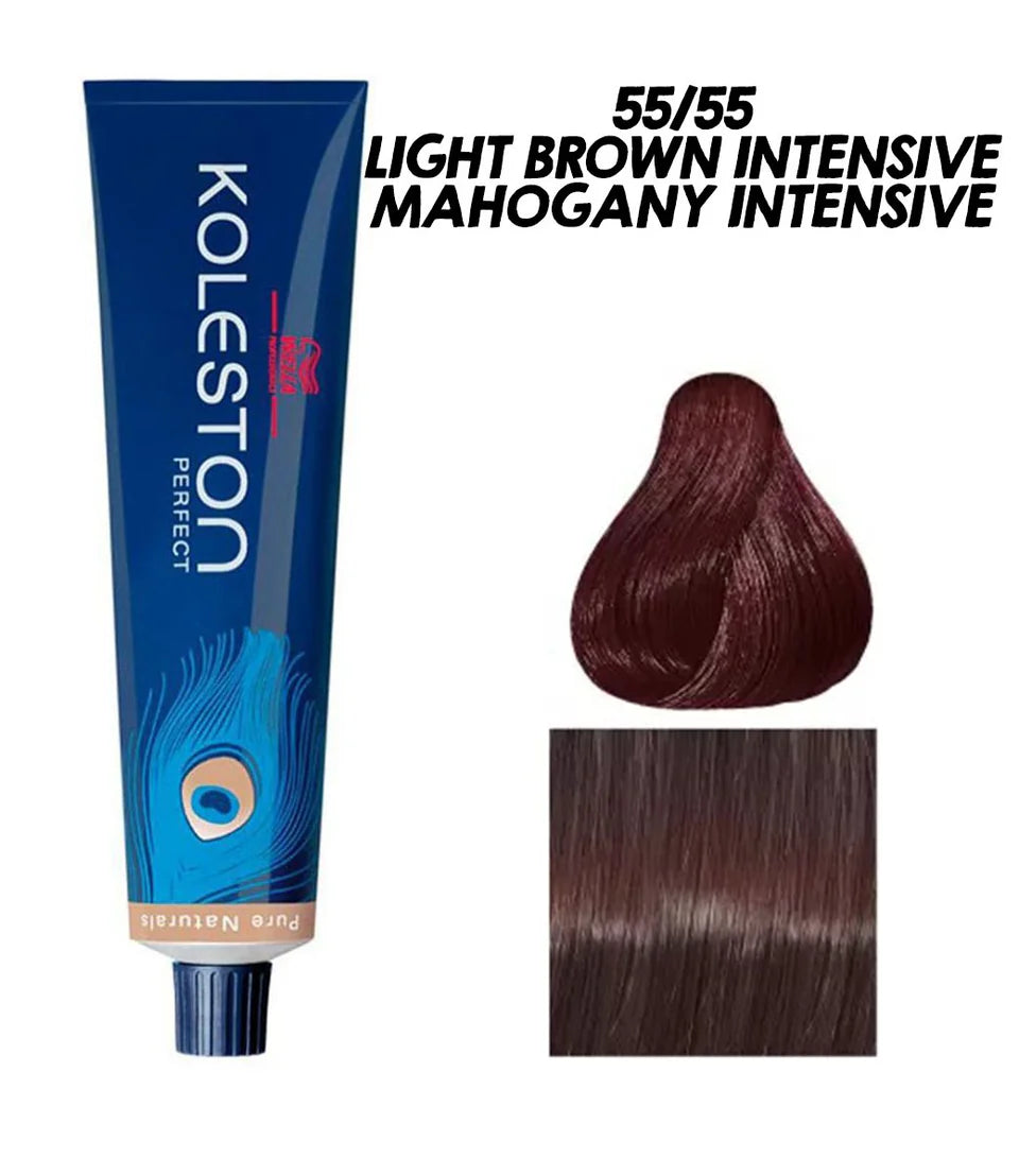 Wella Professionals Koleston Rich Naturals - 55/55 Light Brown Intensive Mahogany Intensive (60gm)