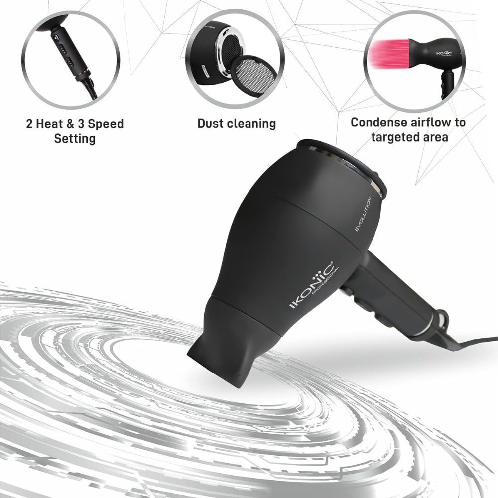 Ikonic Evolution Hair Dryer (Black)