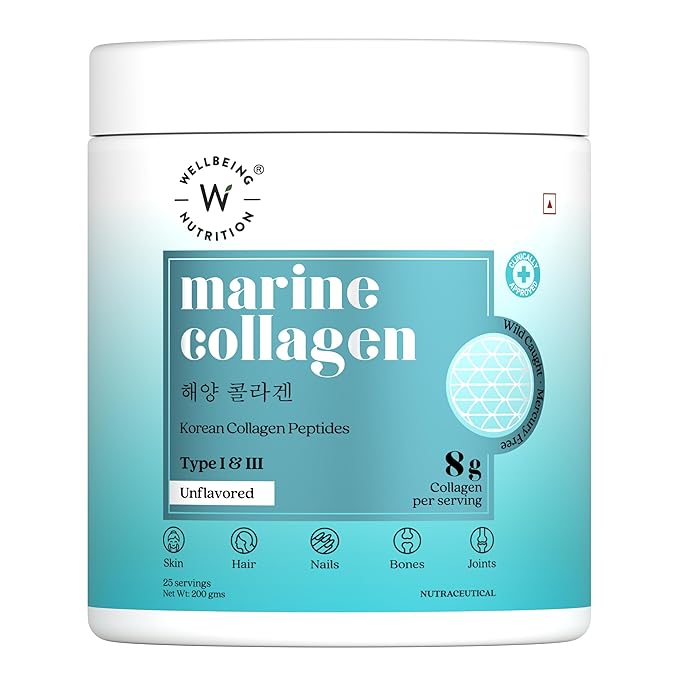 WELLBEING NUTRITION Pure Korean Marine Collagen Peptides-200g