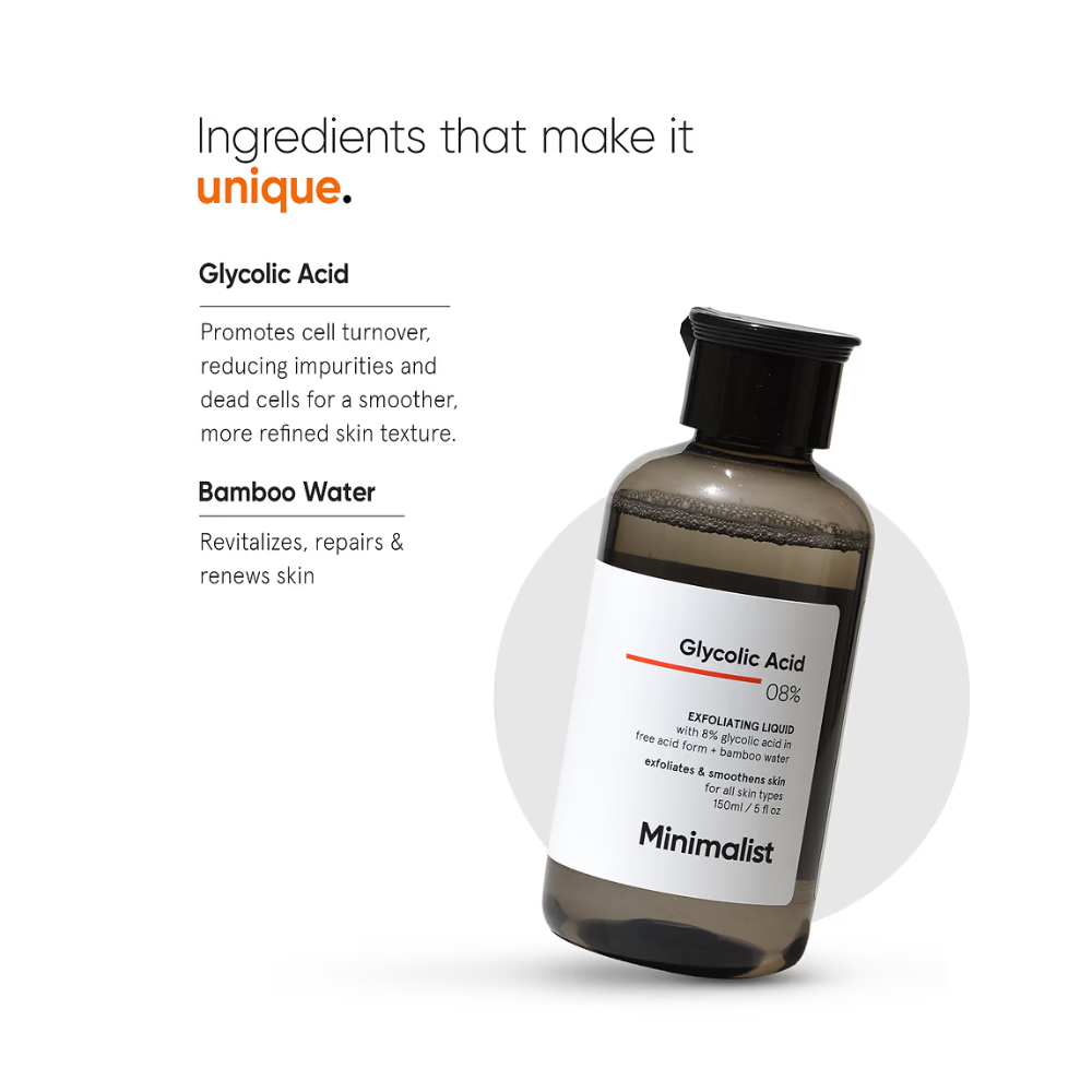 MINIMALIST GLYCOLIC ACID 08% 150ML