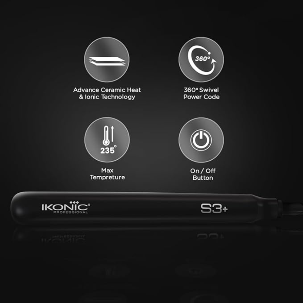 Ikonic Hair Straightener - S3+Black
