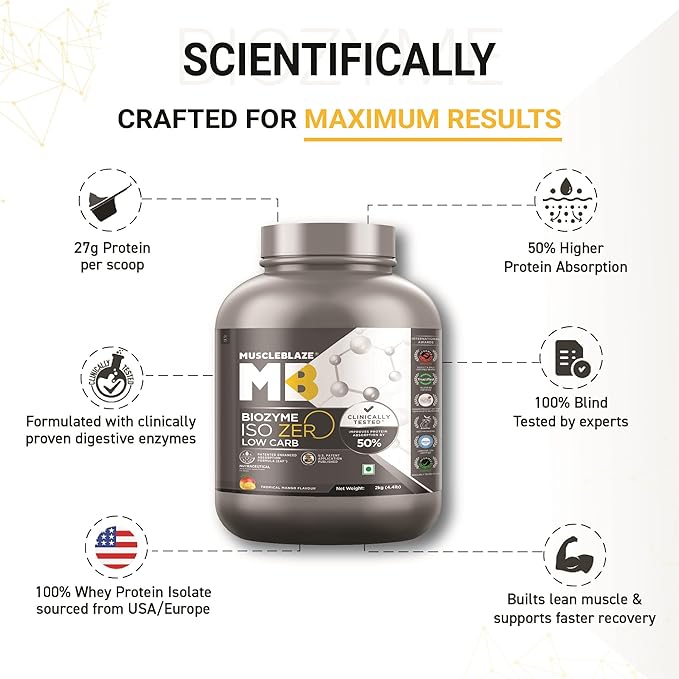 MB Biozyme Iso Zero low Carb-2Kg Low Carb Tropical Mango