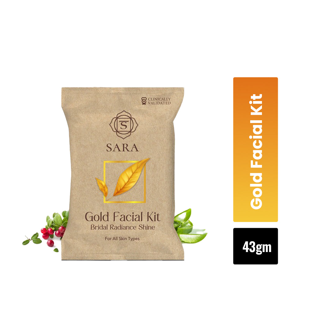 Sara Gold Facial Kit For Radiance & Shine Glow 43Gm