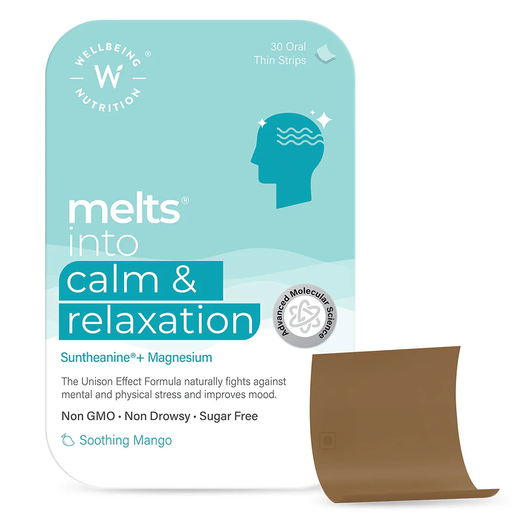 Wellbeing Nutrition Melts Into Calm & Relaxation 30 Strips Per Pack