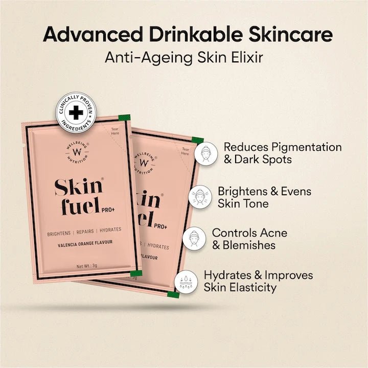 Wellbeing Nutrition Glutathione Skin Fuel Pro+ Valencia Orange Flavour