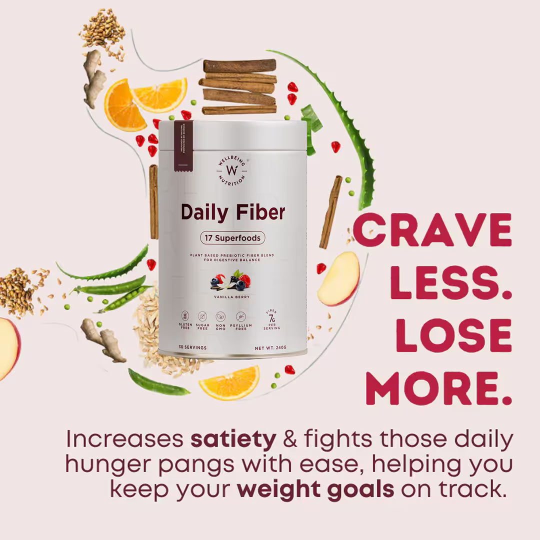 WELLBEING NUTRITION Daily Fiber-Vanilla Berry-240g