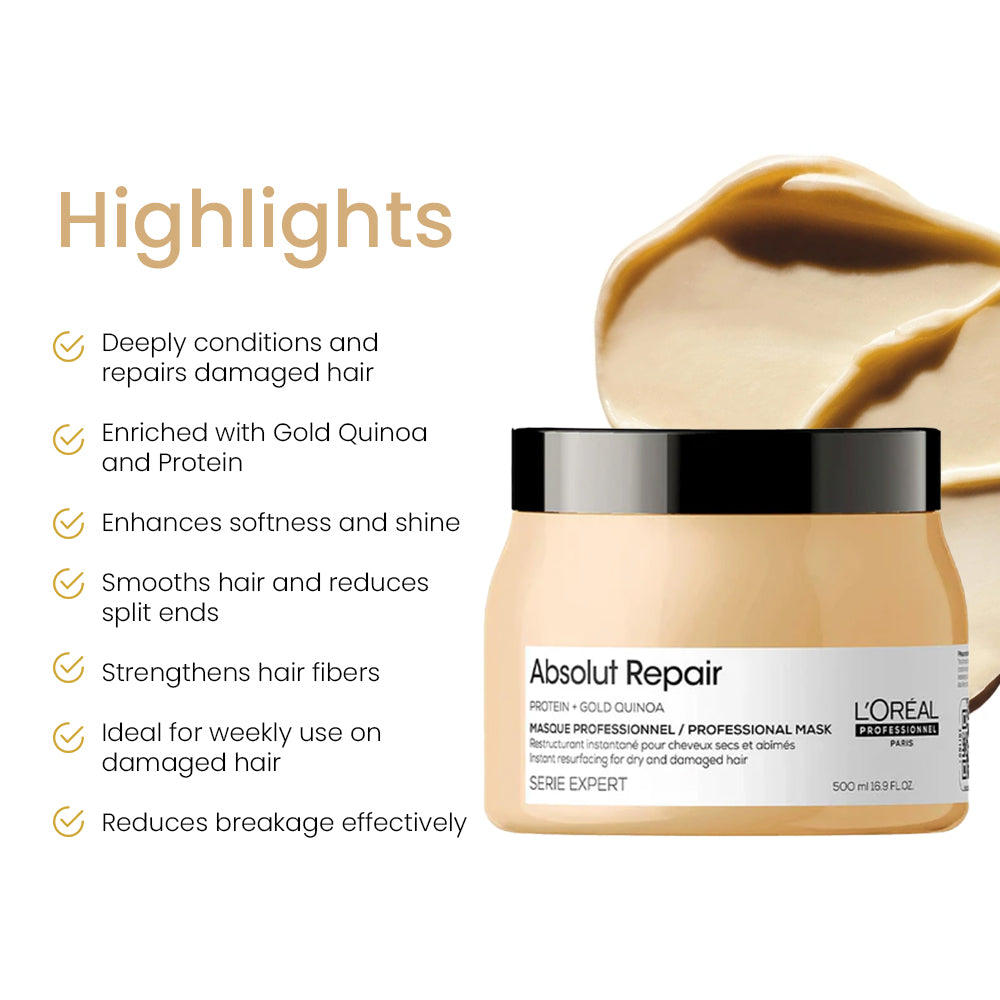 Loreal Professionnel Absolut Repair Masque (490Gm)