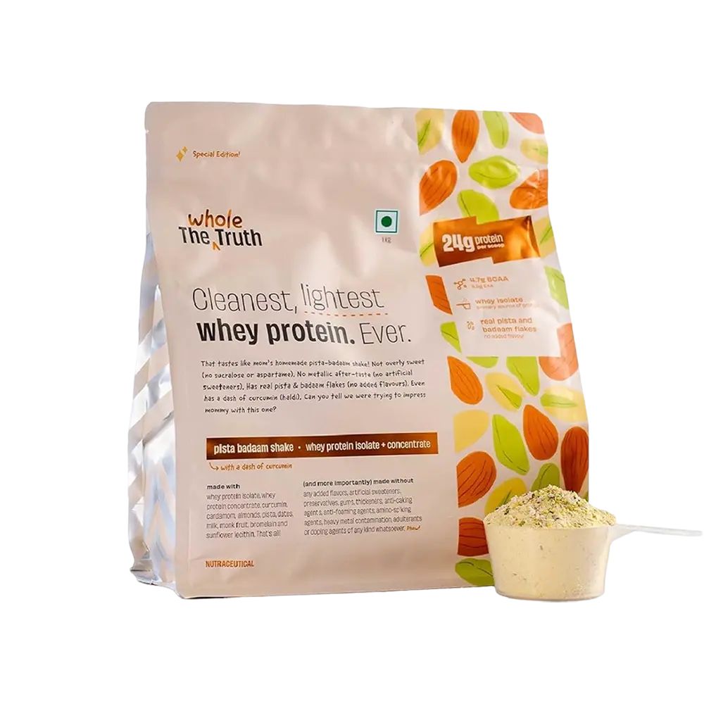 The Whole Truth Whey Protein 24g protein / Pista Badaam Shake