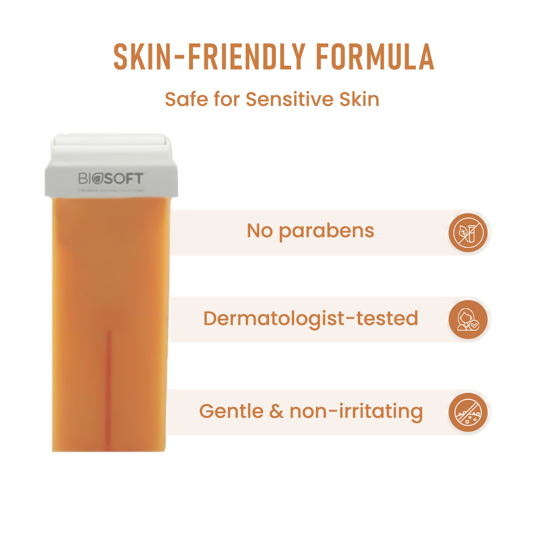 Biosoft Liposoluble Cream Wax - Gold Roll On (100 Ml)