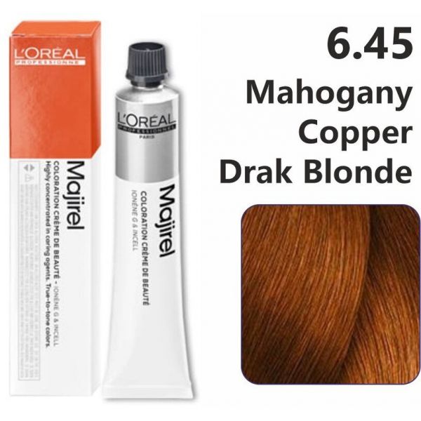 Loreal Majirel 6.45 Dark Blondee With Mahogany Copper 50Ml