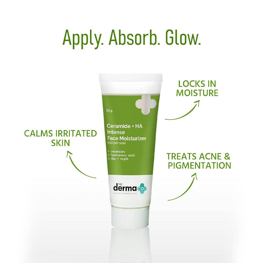 The derma co. Ceramide+ HA Intense Daily Face Moisturizer For dry skin 50g