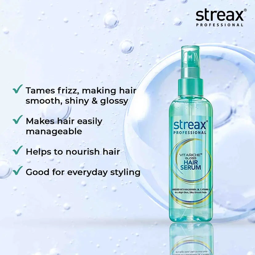 Streax Professional Vitariche Gloss Hair Serum (45ml) (Pack of 2)