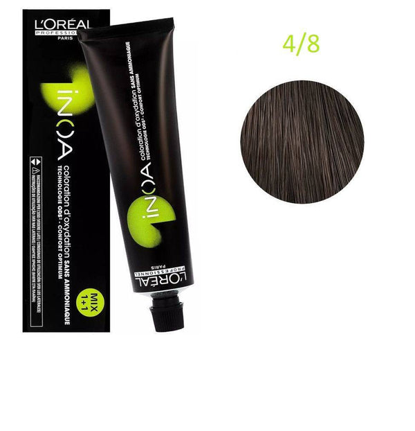 Loreal Inoa Ammonia Free Hair Color 60G 4.8 Mocha Brown