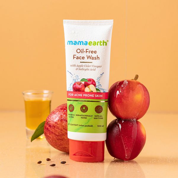 Mamaearth Oil-Free Face Wash With Apple Cider Vinegar & Salicylic Acid For Acne-Prone Skin 100 Ml